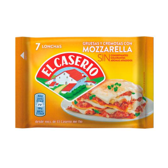Queso lonchas mozzarella - El Caserío - 200g