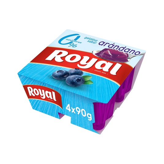 Gelatina 0% Azúcares Añadidos sabor Arándanos, Pack 4