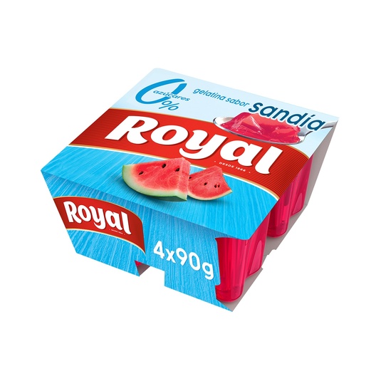 Gelatina 0% Azúcares Añadidos sabor Sandía, Pack 4
