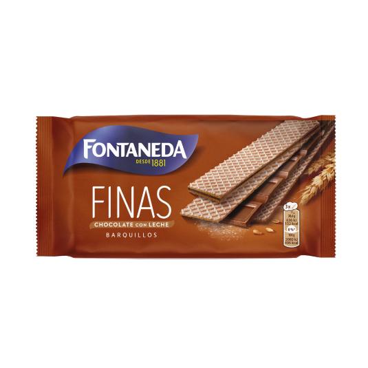 Barquillo finas chocolate con leche - 92g