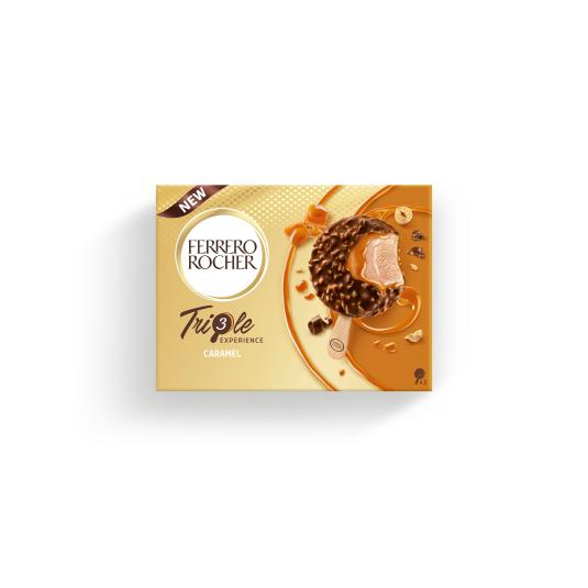 Helado triple experiencia caramelo Ferrero Rocher - 3 uds