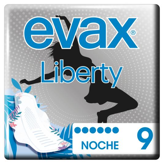 Compresas Liberty Alas Noche - Evax - 9 uds