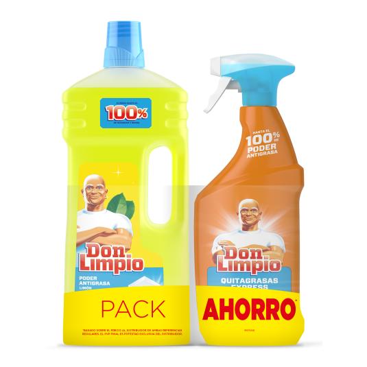 Don Limpio Limón Líquido 1,3l + Cocina Spray 720ml