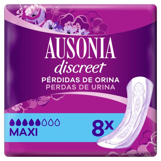 Compresas Maxi Discreet Ausonia - 8 uds