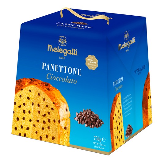 Panettone con gotas de chocolate - Melegatti - 750g