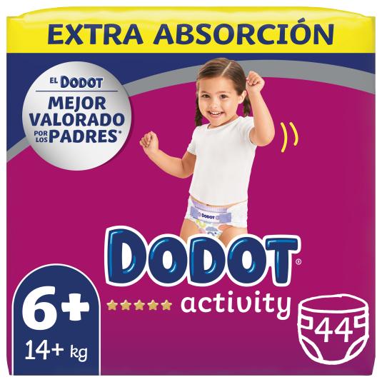 Pañales Activity Extra talla 6 Dodot - 44 uds