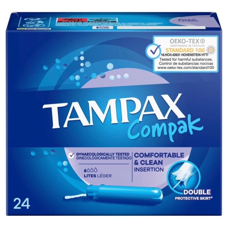 Tampones Compack Lites Tampax - 24 uds