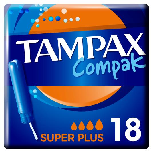 Tampones compak pearl Super Plus - Tampax - 18 uds