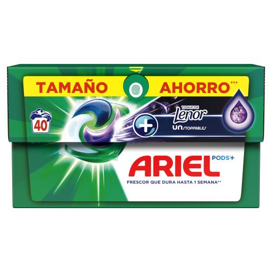 Detergente en Cápsulas + Lenor Ariel -40 lavados