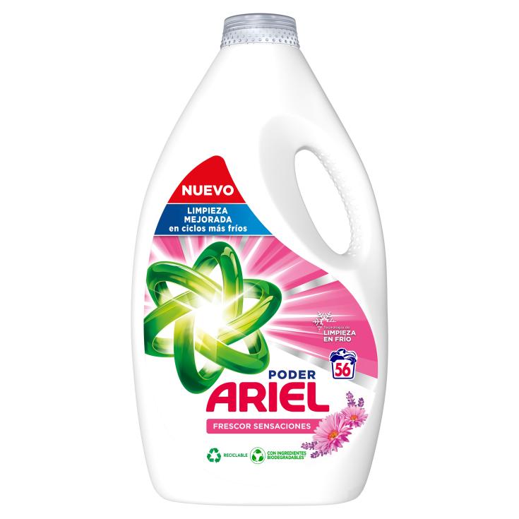Detergente líquido Frescor Sensaciones Ariel - 56 lavados