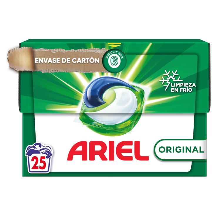 Detergente cápsulas all in 1 original - Ariel - 25 lavados - E.leclerc Soria