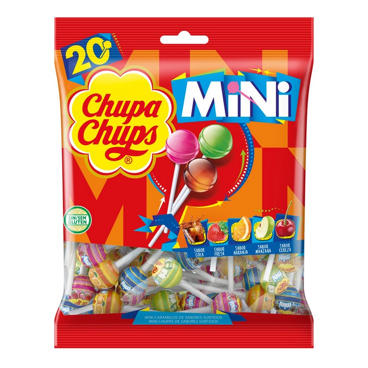 Mini caramelo con palo sabores variados - Chupa Chups - 120g
