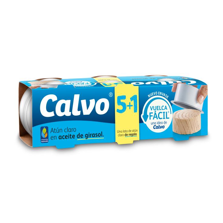 Atún Claro en Aceite de Girasol gratis - Calvo - 6x65g
