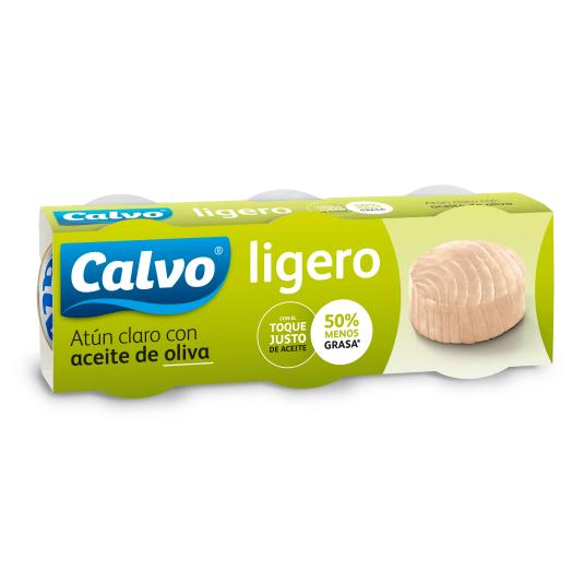 Atún claro en aceite de oliva ligero - Calvo - 3x58g