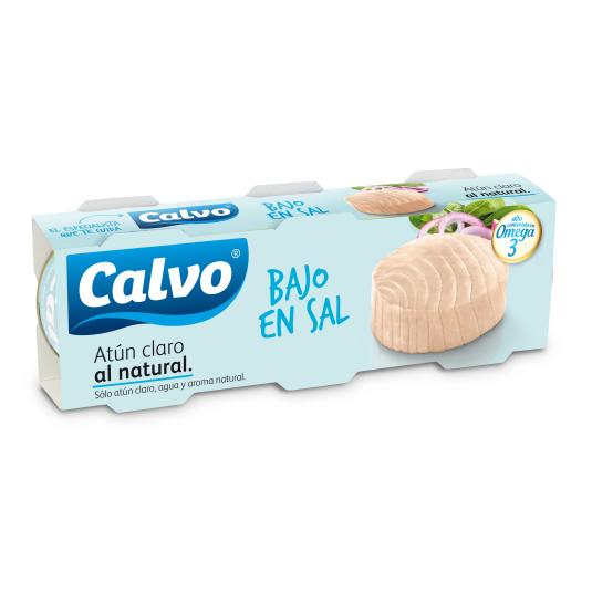Atún claro al natural bajo en sal 3x56g