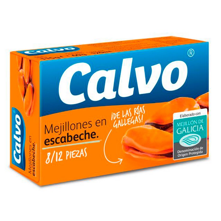 Mejillones en Escabeche de Rías Gallegas 8/12 - Calvo - 69g