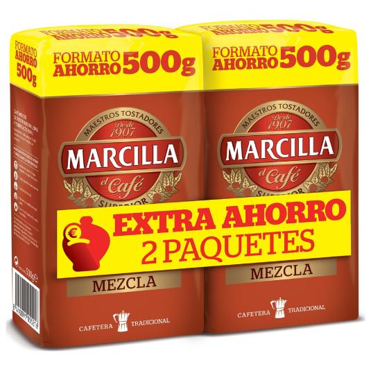 Café molido mezcla Gran Aroma - Marcilla - 2x500g
