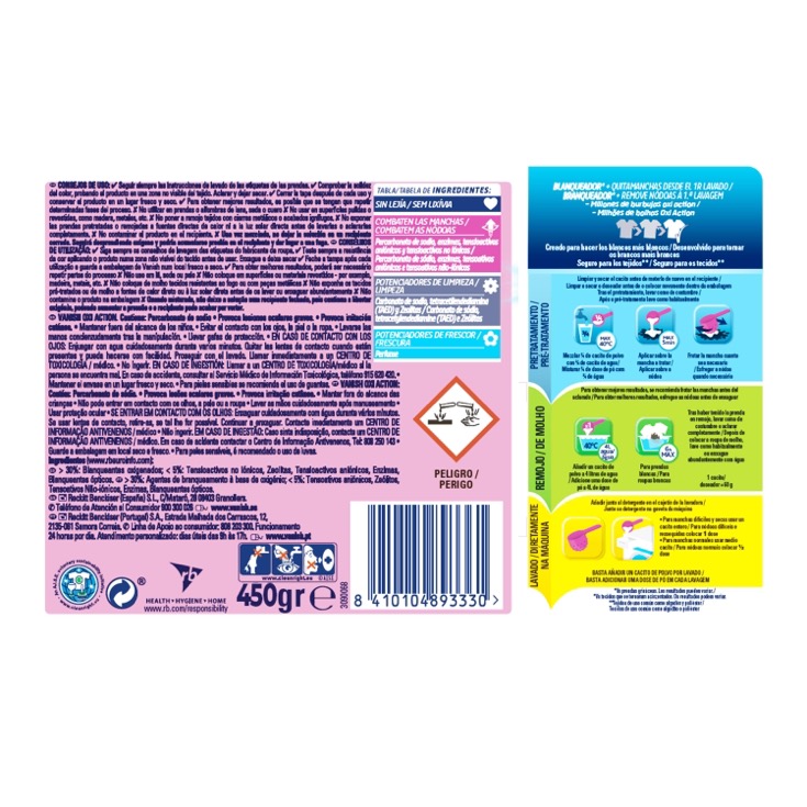 Quitamanchas Ropa Blanca Oxi Action 900g