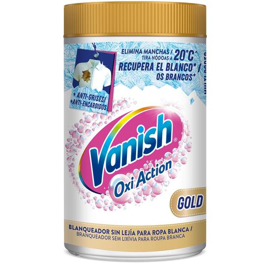 Quitamanchas + blanqueador en polvo Oxi Action Gold para rop