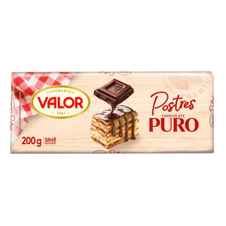 Chocolate Puro Postres 200g
