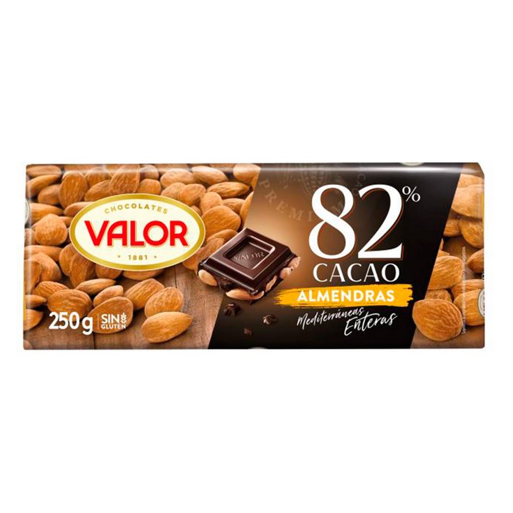 Chocolate negra 82% Almendras enteras 250g