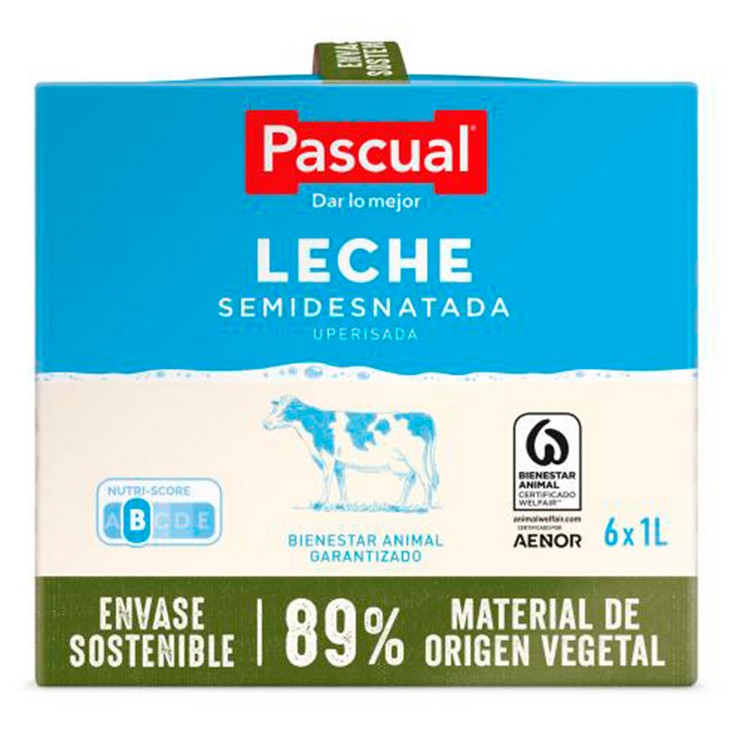 Leche semidesnatada 6x1l