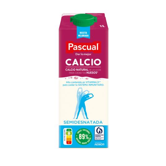 Leche Semidesnatada Calcio - Pascual - 1l