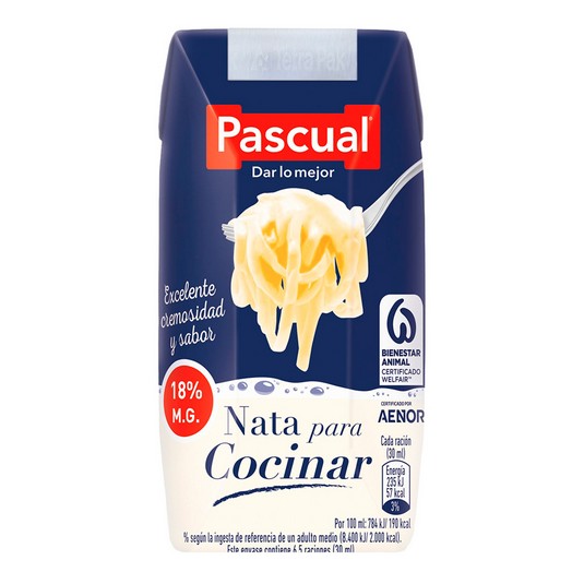 Nata líquida ligera para cocinar 12% M.G - Pascual - 200ml