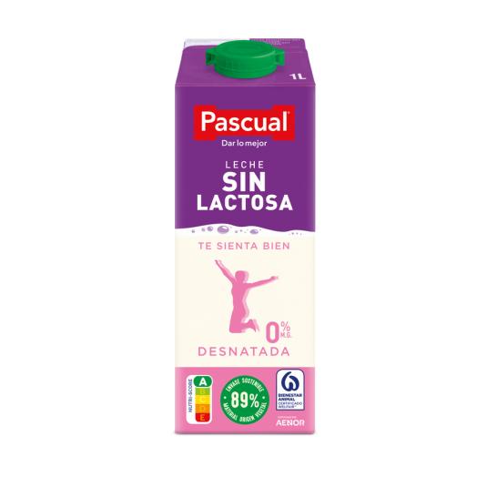 Leche Desnatada Sin Lactosa - Pascual - 1l