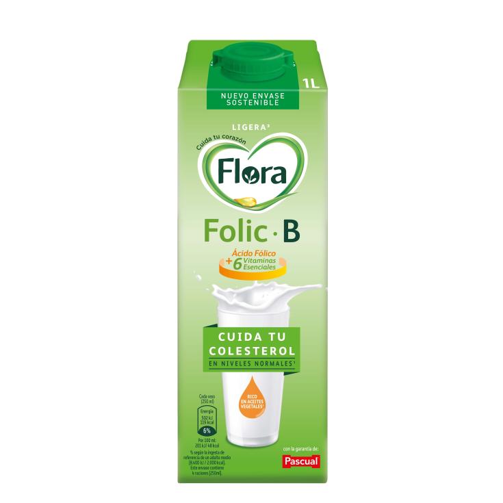 Semi bebida láctea elaborada con leche desnatada Flora - 1l