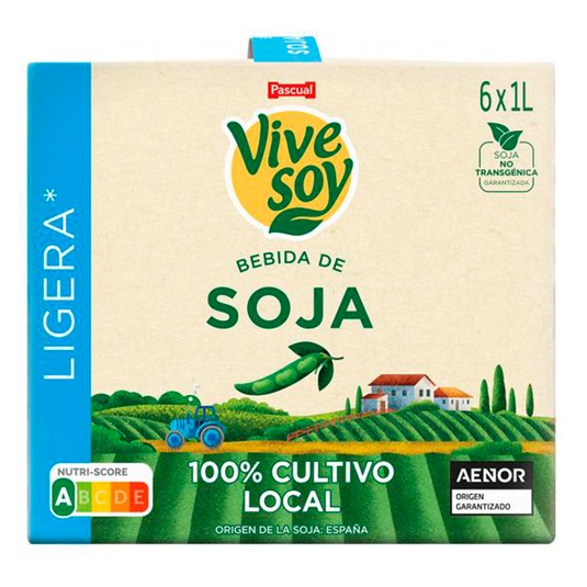 Bebida de soja ligera Vivesoy - 6x1l
