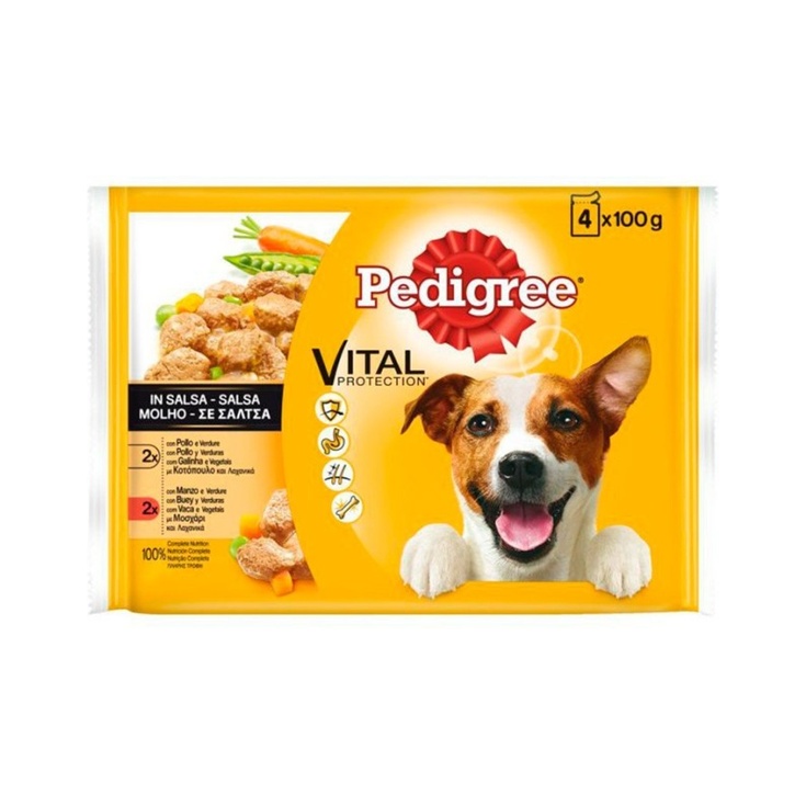 Vital Pollo y Buey Verduritas 4 x 100 Gr