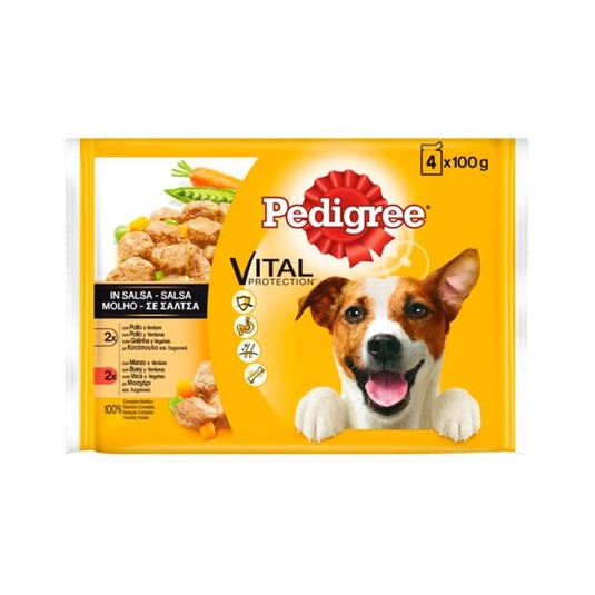 Vital Pollo y Buey Verduritas 4 x 100 Gr