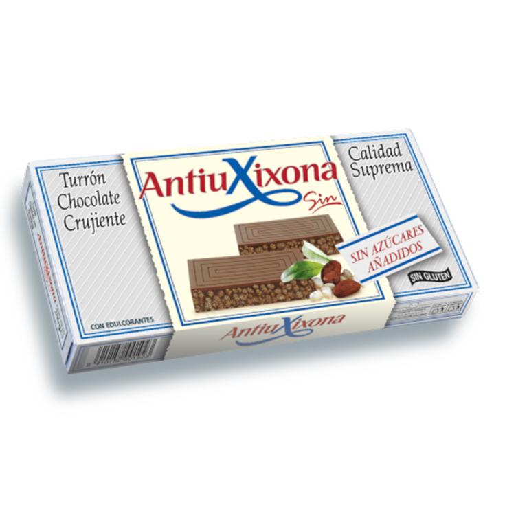 Turrón de chocolate crujiente sin azúcar Antiu Xixona - 200g