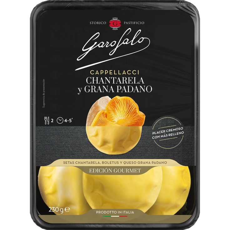 Pasta fresca cappellaci relleno de setas y queso