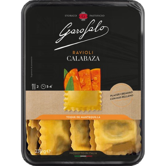 Ravioli relleno de calabaza asada -230g
