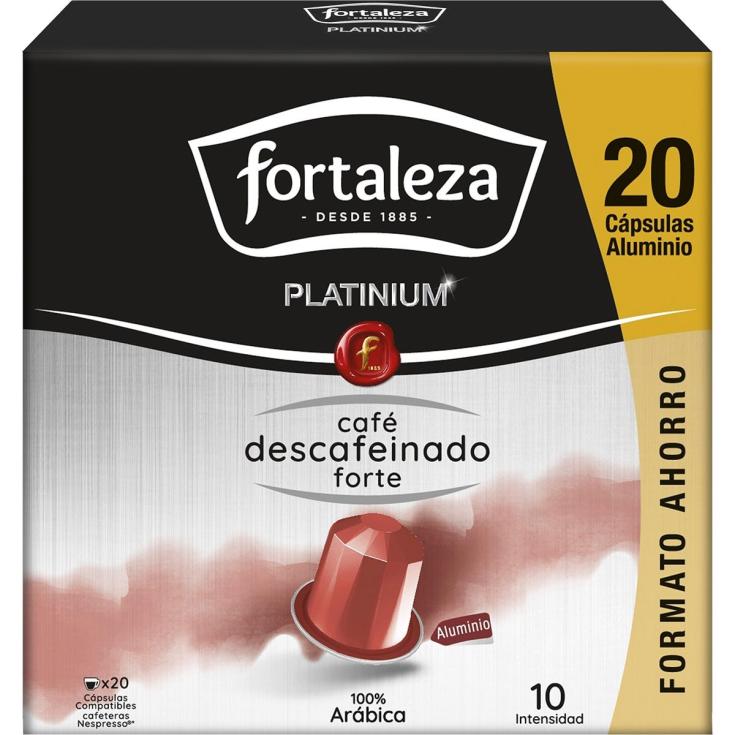 Café cápsulas descafeinado platinum - Fortaleza - 20 uds