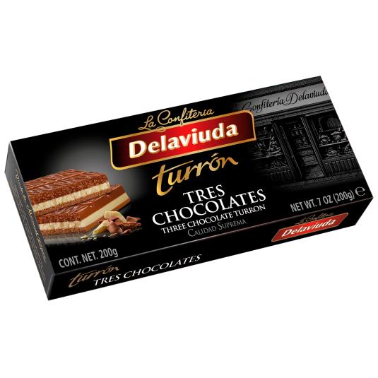 Turrón tres chocolates - 200g