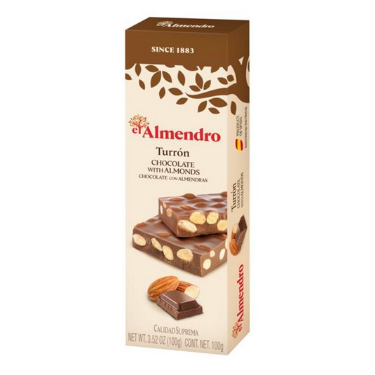 Turrón chocolate con almendra - El Almendro - 100g