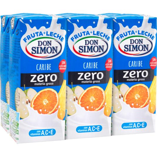 Zumo de frutas con leche Caribe 6x200ml