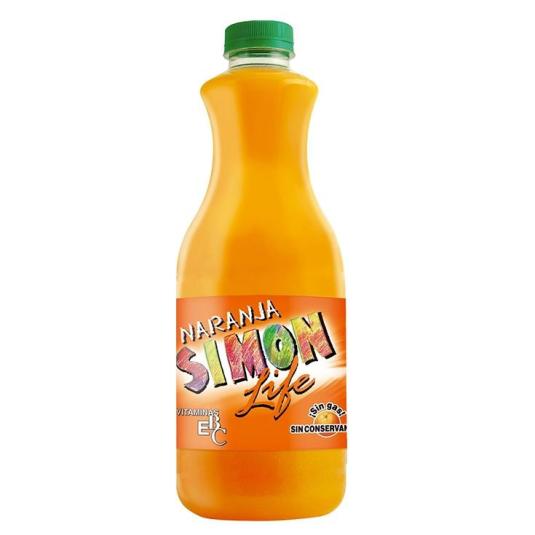 Bebida de zumo de naranja sin gas - Simon Life - 1,5l