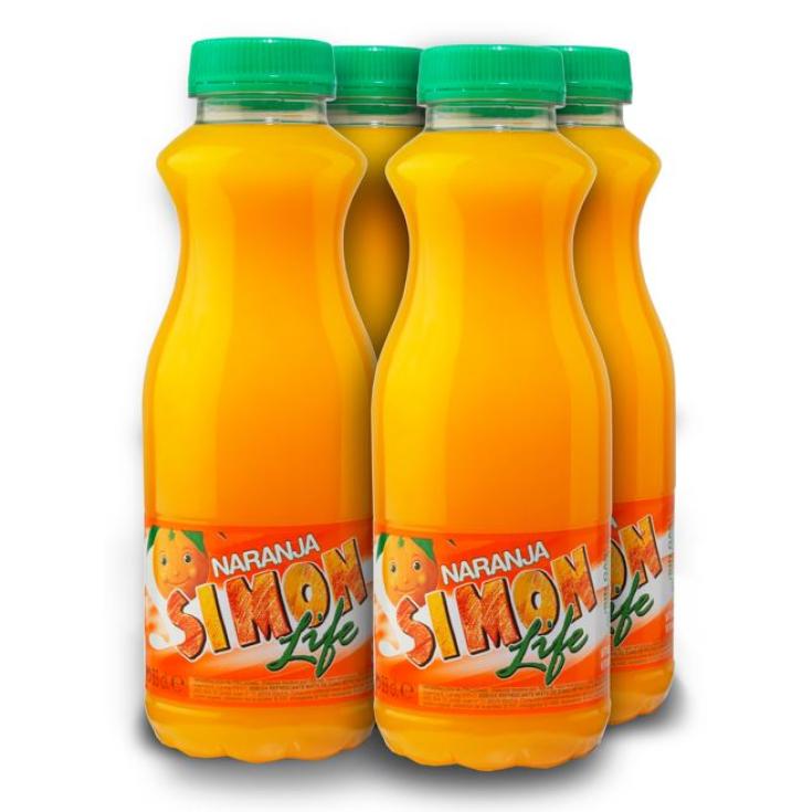 Bebida de Zumo de Naranja - Simon Life - 4x330ml