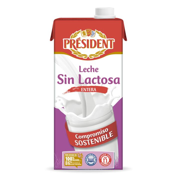 Leche entera Sin Lactosa Président - 1l