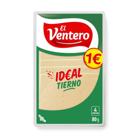 Queso tierno en lonchas 80g