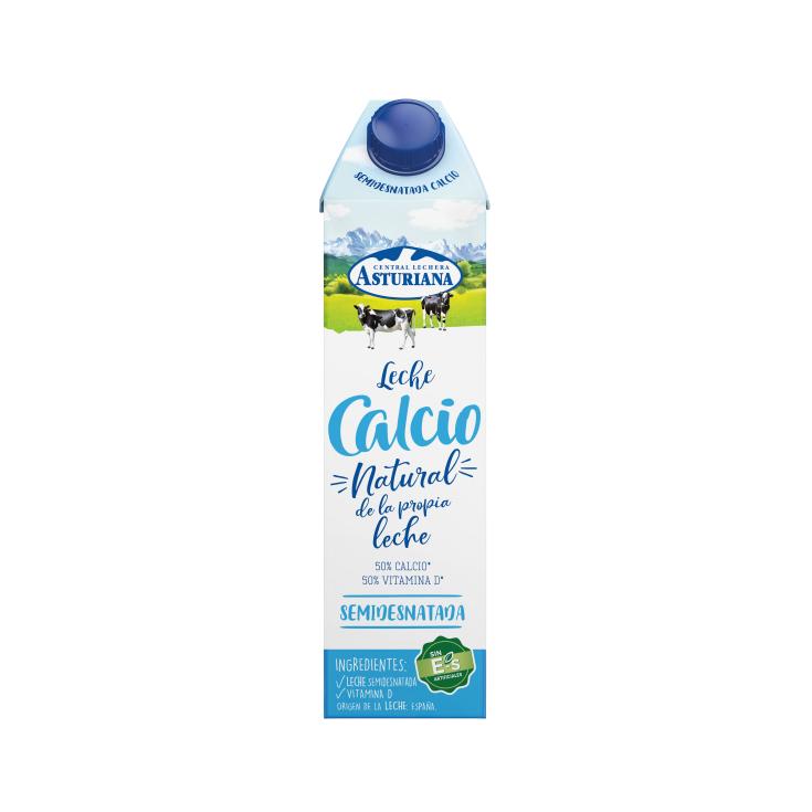 Leche Semidesnatada con Calcio - Asturiana - 1l