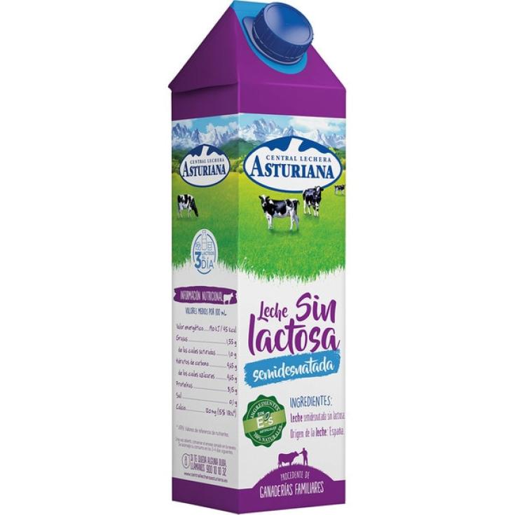 Leche Semidesnatada Sin Lactosa - Asturiana - 1l