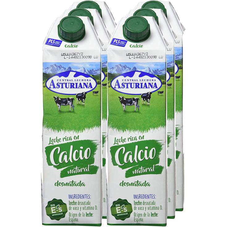 Leche desnatada calcio - Asturiana - 6x1l