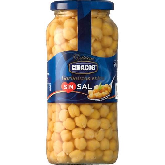 Garbanzos cocidos sin sal Cidacos - 570g