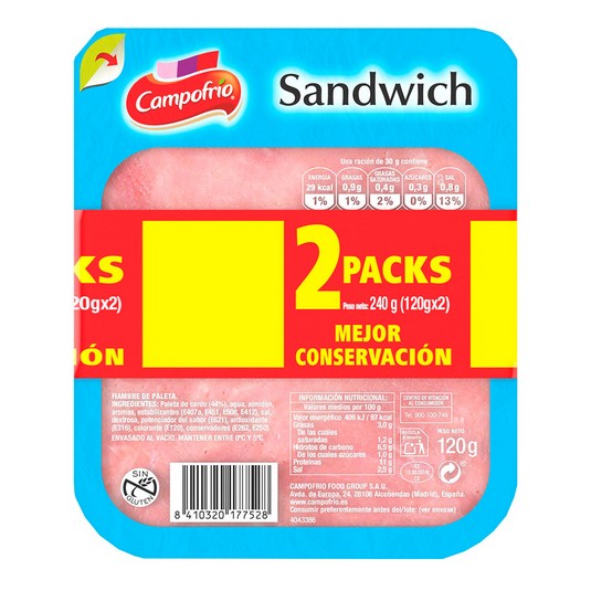 Fiambre Sandwich - Campofrío - 150g
