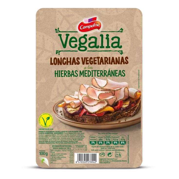 Lonchas Vegetarianas Hierbas - Vegalia - 100g